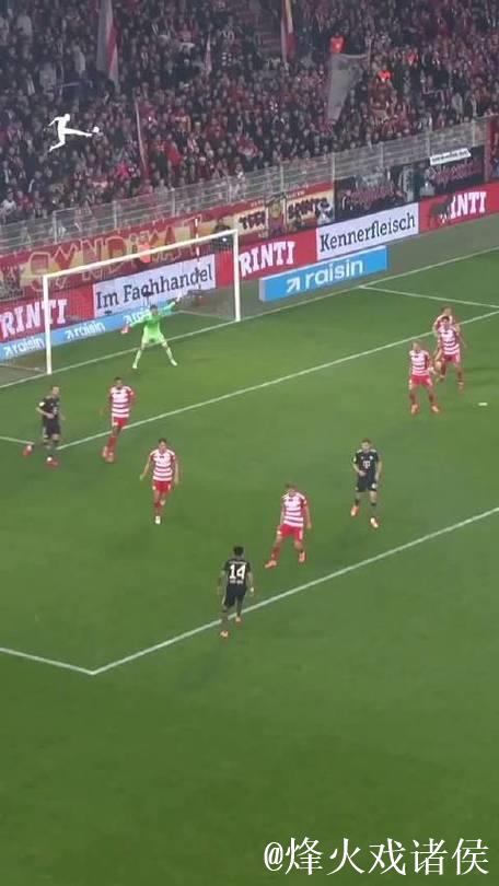 路易斯·迪亚兹对阵柏林联合的进球被评为德甲月度最佳进球